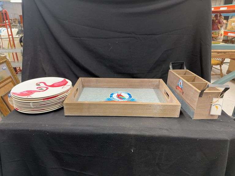 Flamingo Plates, Margaritaville Tray and Caddy image