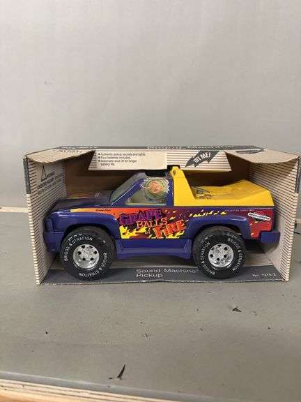 1997 Briggs & Stratton Grape Balls of Fire Sound Machine Pickup Truck in Box image
