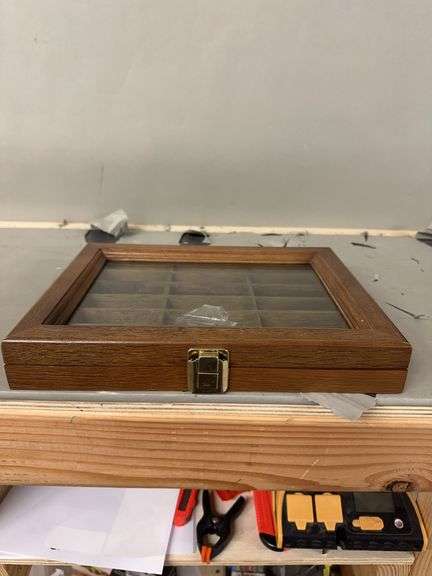 Wooden Display Case With Compartments image