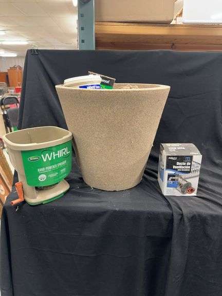 Outdoor Planter with Soil, Garden Tools and Adhesive Lot image