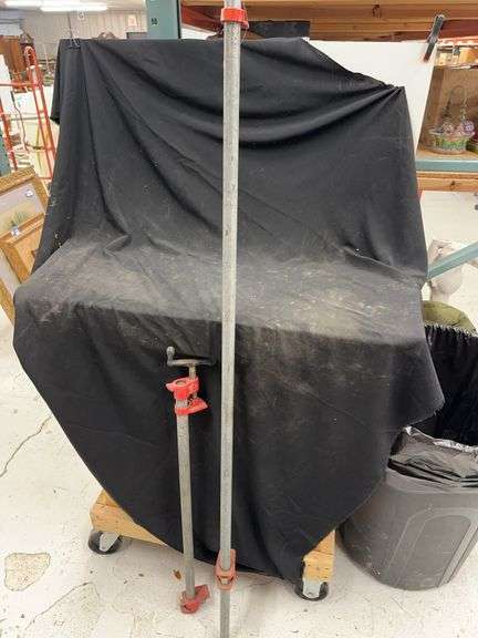 Two Adjustable Metal Pipe Clamps image