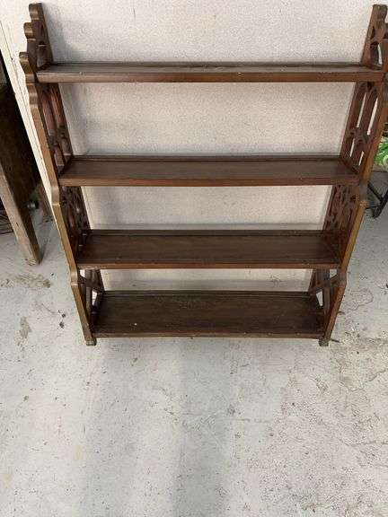 Dark Wood Three-Tier Shelf image