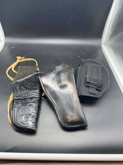 Group of Three Holsters - Leather & Nylon image