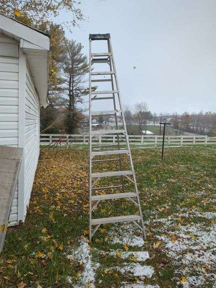 Werner 10 ft Aluminum Ladder - Type 1A Heavy Duty image