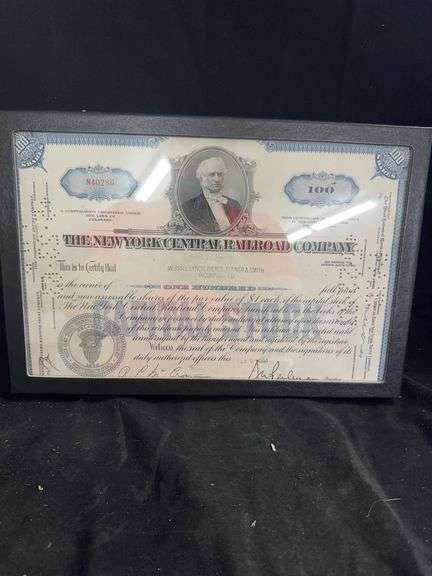 New York Central Railroad Company Stock Certificate image