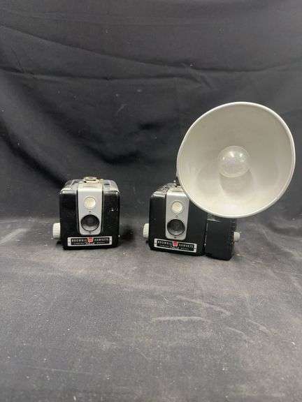 Two Kodak Brownie Hawkeye Flash Model Cameras image