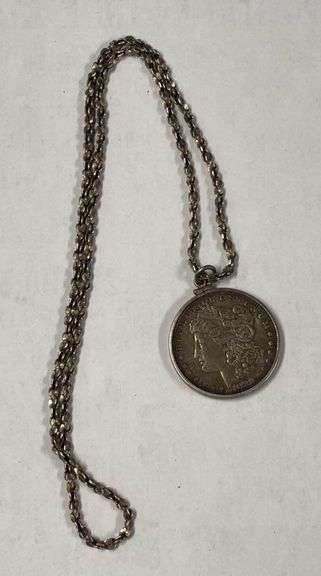1880 Morgan Silver Dollar Coin Necklace image