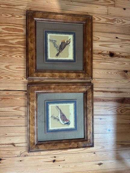 2 Framed Bird Pictures image