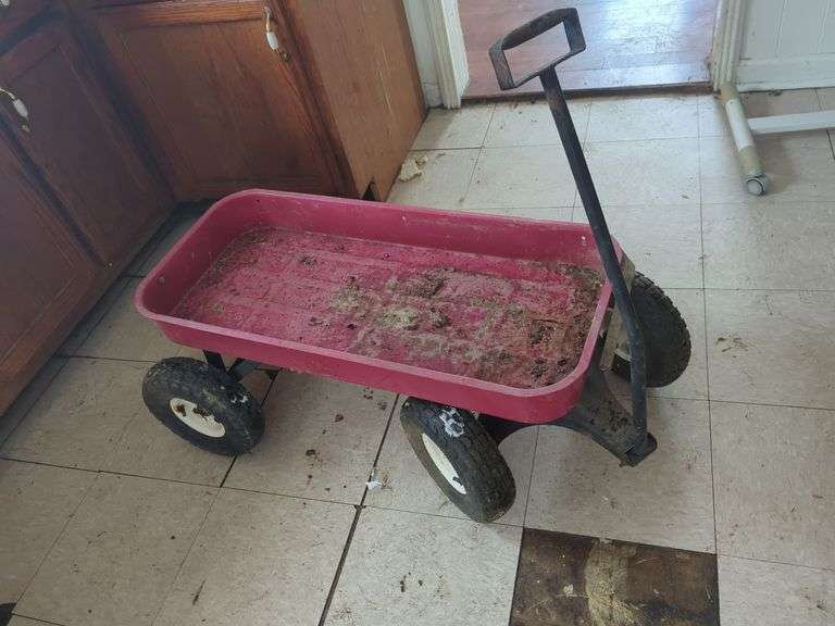 Classic Red Metal Wagon image