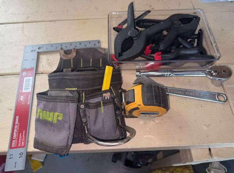 Assorted Hand Tools and Tool Belt image