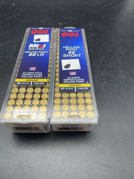 CCI 22 LR Mini-Mag & 22 Short Hollow Point Ammunition (2 Boxes) image