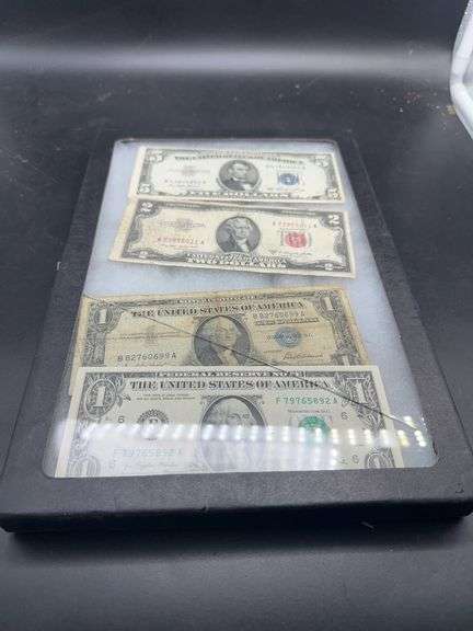 Collectible US Currency Set: $5, $2, and $1 Bills image