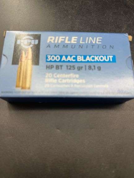 Rifle Line 300 AAC Blackout HP BT 125gr Ammunition - 20 Centerfire Rifle Cartridges image