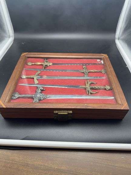 Sword Letter Openers in Display Case image