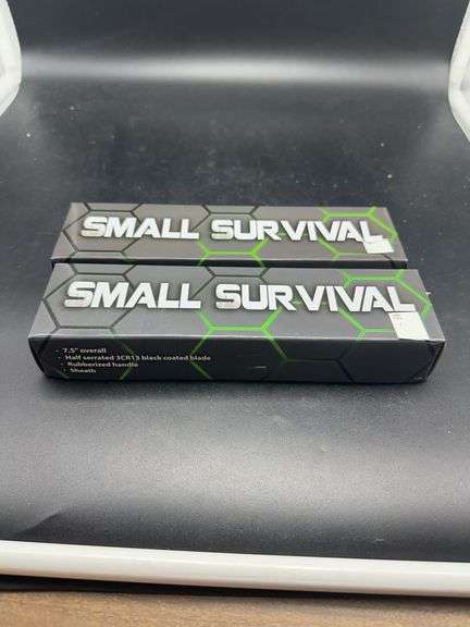 Two Small Survival Knives With Sheaths image