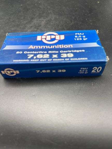 PPU 7.62 x 39mm Ammunition - 20 Cartridges image