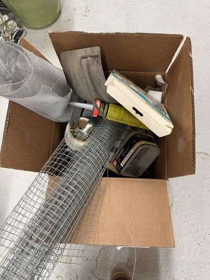 Assorted Hardware Supplies Including Weatherseal Tape, Exterior Screws, and Wire Mesh image