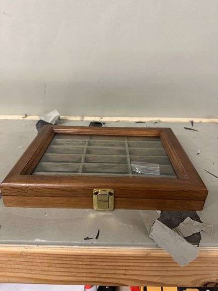 Wooden Display Box with Glass Lid image