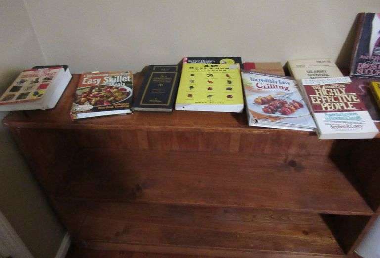 Book Collection & Wooden Bookshelf image