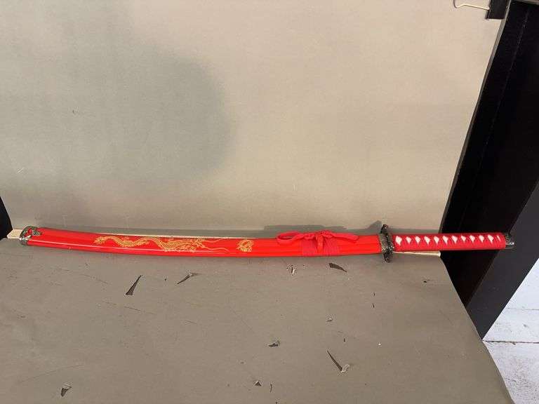 Decorative Katana with Red Sheath image