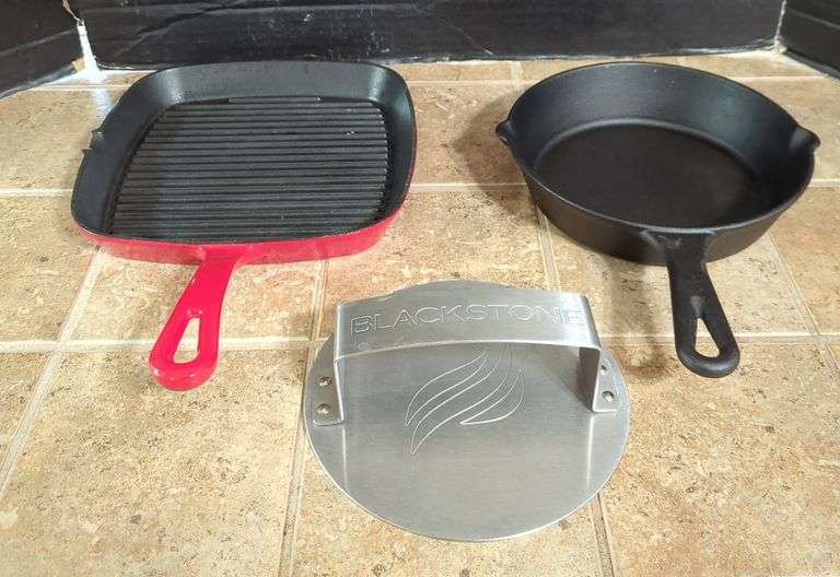 Cuisiniel Grill Pan, Cast Iron Pan, and Blackstone Press image