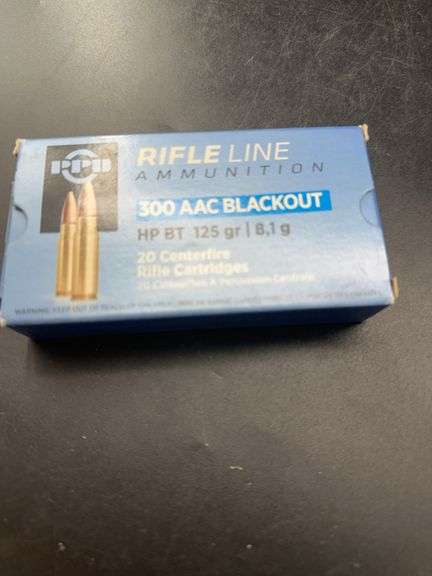 Rifle Line Ammunition 300 AAC Blackout HP BT 125gr 20 Centerfire Rifle Cartridges image
