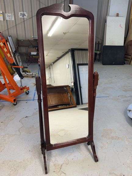 Mahogany Cheval Mirror with Adjustable Tilt image