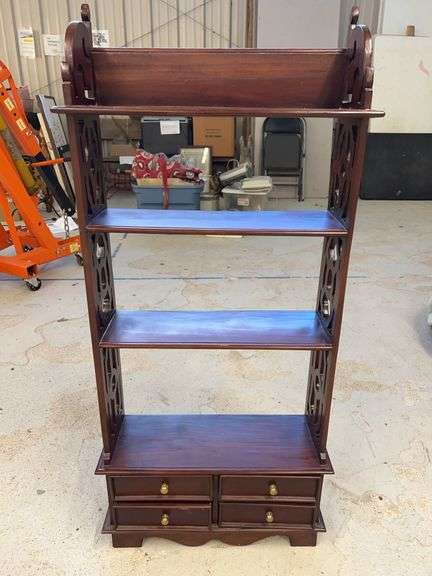 Decorative Wall-Mounted Display Shelf with Drawers image