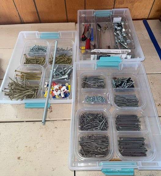 Assorted Hardware: Nails, Screws, Bolts & Tools image