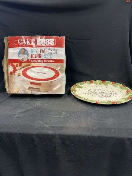Cake Boss Turntable and Fitz and Floyd Cookie Platter image