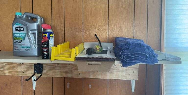 Automotive Fluids, Miter Box, Sandpaper, Towels and More image