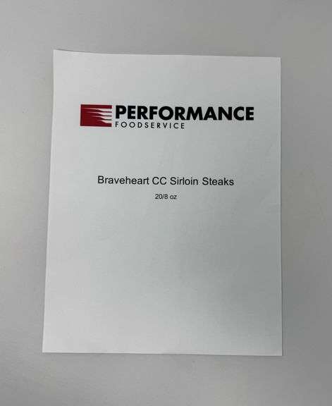 Braveheart CC Sirloin Steaks 20/8 oz image