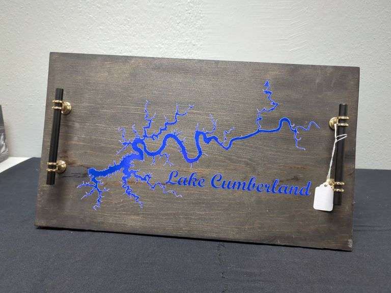 LAKE CUMBERLAND CARVED SERVING TRAY image