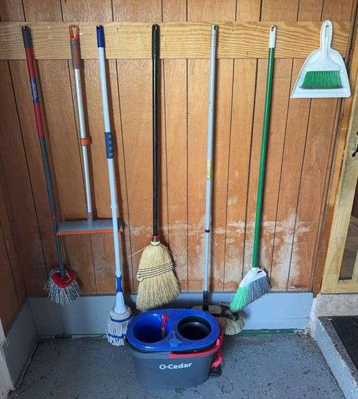 Brooms, Mops, and O-Cedar Spin Mop Bucket image