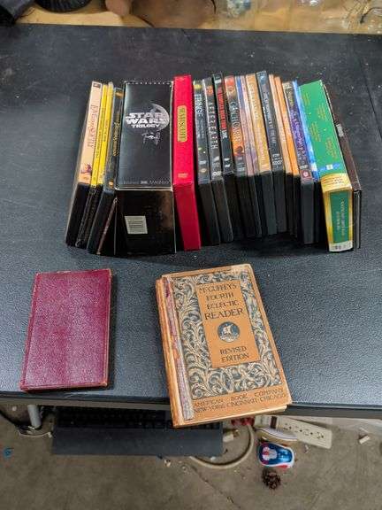 VINTAGE BOOKS AND DVD MOVIES image