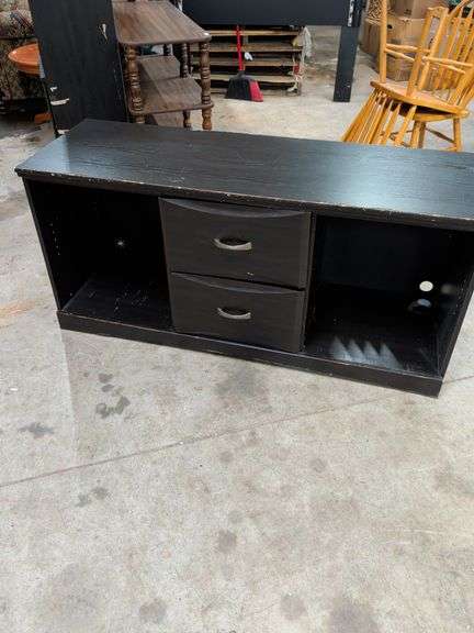 ASHLEY FURNITURE CREDENZA CABINET HAS SOME FINISH DAMAGE 59X20X27 image