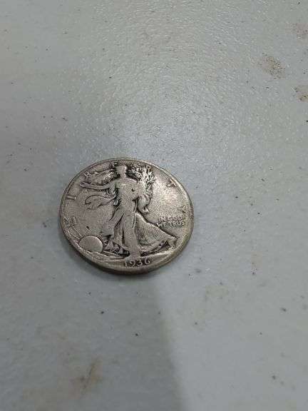1936 WALKING LIBERTY SILVER HALF DOLLAR image