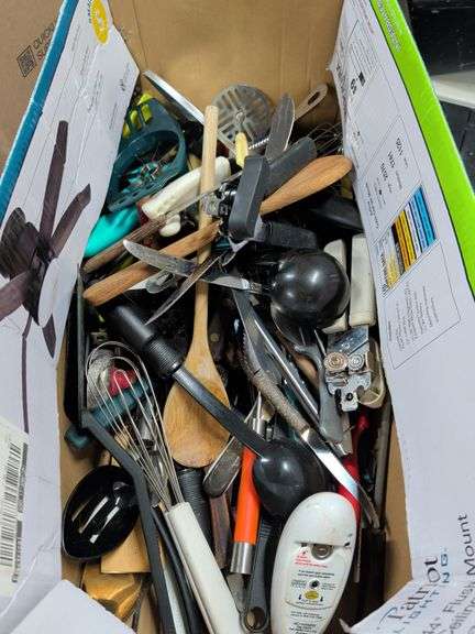 BOX OF KITCHEN UTENSILS image