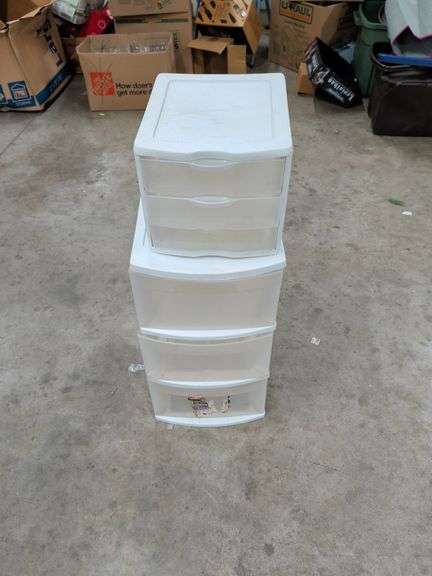 2 STERILITE 3 DRAWER STORAGE CHEST DIFFERENT SIZES image
