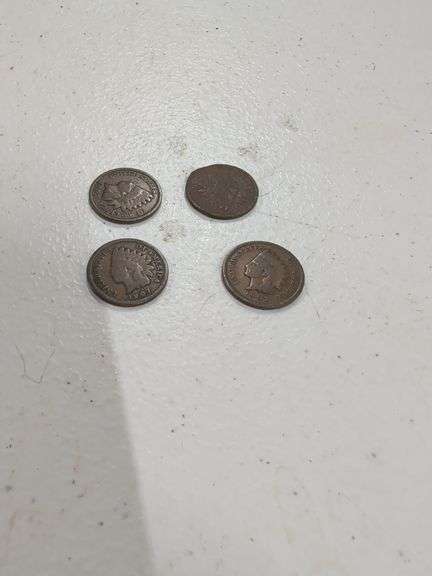 4 INDIAN HEAD PENNIES - ALL 1907 - image
