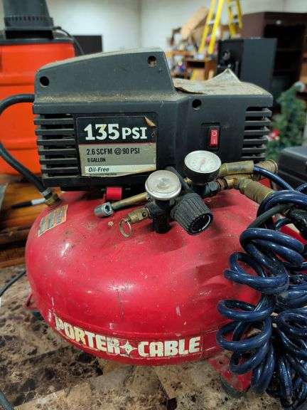 PORTER CABLE 6 GALLON PANCAKE AIR COMPRESSOR image