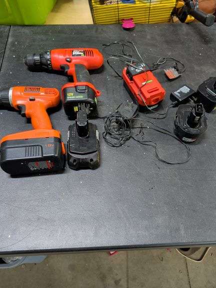 BLACK AND DECKER DRILLS AND BATTERIES AND CHARGERS image