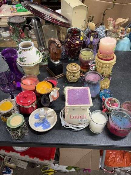 SEVERAL CANDLES AND HOLDERS & HOME DECO- image