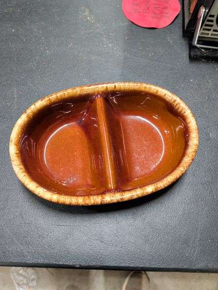 HULL DRIP WARE DIVIDED DISH image