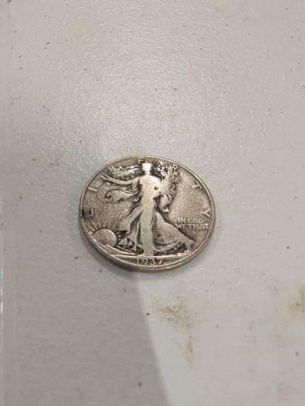 1937 WALKING LIBERTY SILVER HALF DOLLAR image