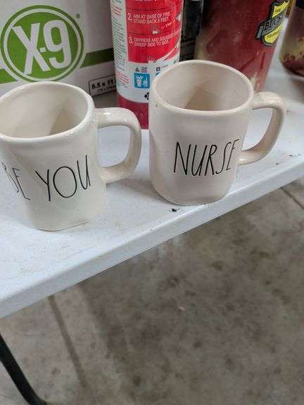 RAE DUNN COFFEE CUPS - NURSE AND BE YOU image