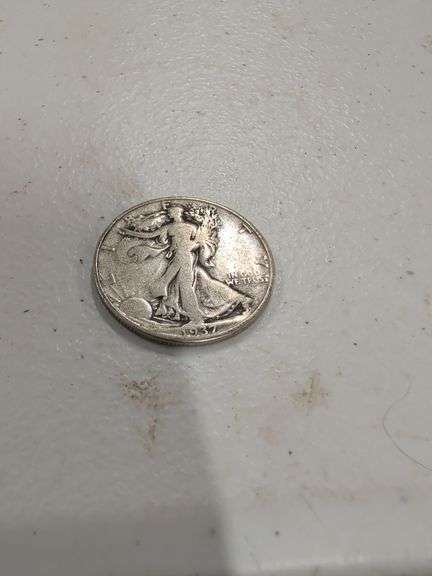 1937 WALKING LIBERTY SILVER HALF DOLLAR image