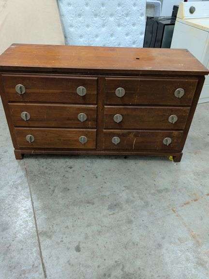 6 DRAWER DRESSER WITH DOVETAIL DRAWERS 58X20X33 image