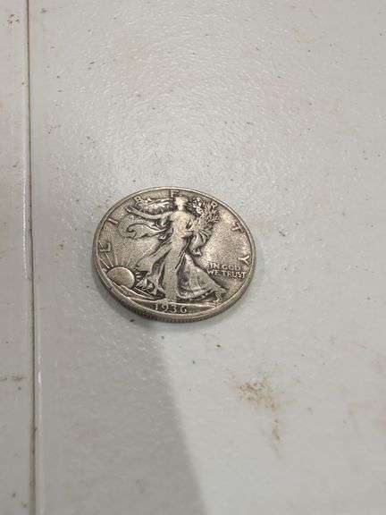 1936 WALKING LIBERTY SILVER HALF DOLLAR image