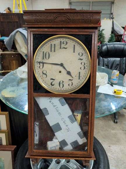 VINTAGE WALL HANGING CLOCK 16X5X37 image